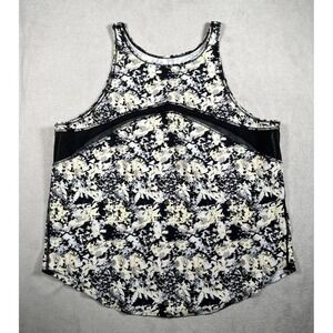 Lululemon Water:‎ Sun Runner Tank Size 8 Crosscourt Petal Black Clarity UPF 50+
